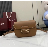Buy Fashionable Gucci Horsebit 1955 Leather Mini Shoulder Bag 815205 Brown 2025