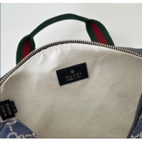 Luxurious Gucci Mini GG Denim handbag 859975 Navy Blue 2025