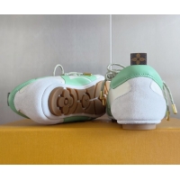 Pretty Style Louis Vuitton LV Sneakerina Sneakers Ballerina White/Green 1AIEP7 0829071