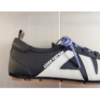 Durable Louis Vuitton LV Sneakerina Sneakers Ballerina in Grained Leather Dark Blue 2025 1AHOJD 0829075