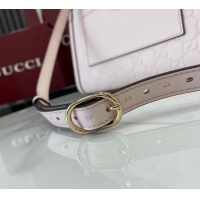 Famous Brand Gucci Padlock GG Leather medium top handle bag 838998 Light Pink 2025