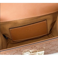 Unique Discount Gucci Padlock GG Leather Small top handle bag 848884 Brown 2025