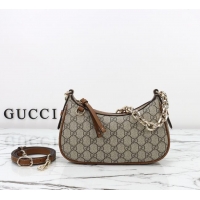 Modern Classic Gucci GG Canvas Emblem Small Shoulder bag 847447 Beige/Brown 2025