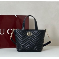 Grade Design Gucci Betty Chevron Leathe Small Tote Bag 847386 Black 2025