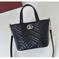 Grade Design Gucci Betty Chevron Leathe Small Tote Bag 847386 Black 2025