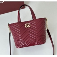Best Price Gucci Betty Chevron Leathe Small Tote Bag 847386 Red 2025