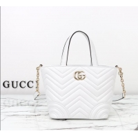 Good Quality Gucci Betty Chevron Leathe Small Tote Bag 847386 White 2025