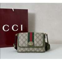 Most Popular Gucci Ophidia GG Canvas mini bag 838599 Beige/Green 2025