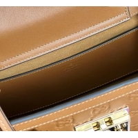 Original Cheap Gucci Padlock GG Leather Medium Handbag 838992 Brown 2025