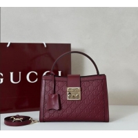 Market Sells Gucci Padlock GG Leather Medium Handbag 838992 Burgundy 2025