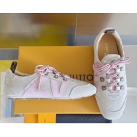 Sumptuous Louis Vuitton LV Sneakerina Sneakers Ballerina in Suede Grey 2025 1AHNFA 0829077