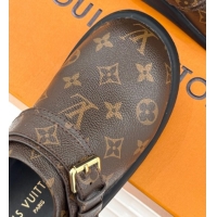 Best Product Louis Vuitton LV To-Go Flat Comfort Clog Mules in Monogram Canvas with Buckle Brown 1AHLVU 0829083