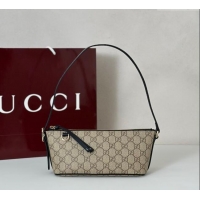 Good Quality Gucci GG Canvas Emblem small shoulder bag 847281 Beige/Black 2025