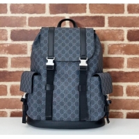 Famous Brand Gucci Mens GG Canvas large backpack bag 792080 Black 2025