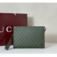 Best Price Gucci Mens GG Monogram small pouch 768255 Forest Green 2025