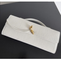 Best Quality Bottega Veneta Andiamo Clutch in Crocodile Pattern Leather 11508 White 2025