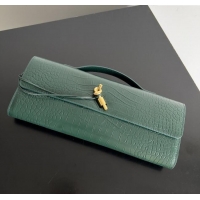 New Design Bottega Veneta Andiamo Clutch in Crocodile Pattern Leather 11508 Green 2025