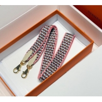 Best Quality Hermes Canvas Bag Strap 2.5x105cm 1008 Light Pink/Gold 2025