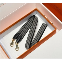 Shop Discount Hermes Canvas Bag Strap 2.5x105cm 1008 Black/Gold 2025