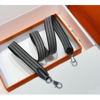 Well Crafted Hermes Canvas Bag Strap 2.5x105cm 1008 Black/Silver 2025