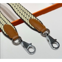 Good Product Hermes Canvas Bag Strap 2.5x105cm 1008 Yellow/Silver 2025