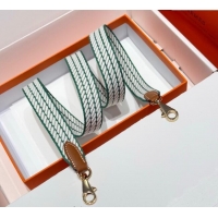Cheapest Hermes Canvas Bag Strap 2.5x105cm 1008 Green/Gold 2025