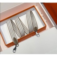 Good Quality Hermes Canvas Bag Strap 2.5x105cm 1008 Elephant/Silver 2025