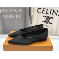 Perfect Louis Vuitton Gala Flat Ballerinas Flat in Mesh and Strass Black 1AIFUI 0829119