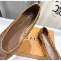 Luxury Louis Vuitton Gala Flat Ballerinas Flat in Mesh and Strass Brown 2025 1AIFUI 0829120