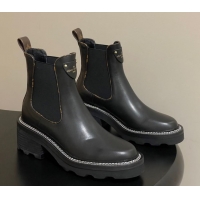 Good Quality Louis Vuitton LV Beaubourg Ankle Boots in Black Leather 2025 LV082907 0829121
