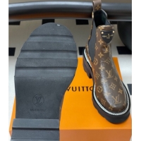 Stylish Louis Vuitton LV Beaubourg Ankle Boots in Monogram Canvas LV082907 0829122