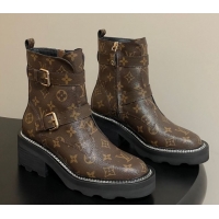 Best Price Louis Vuitton LV Beaubourg Ankle Boots 4cm in Monogram Canvas 1ACH3A 0829126
