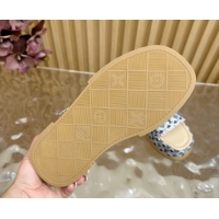 Luxurious Louis Vuitton Maya Platform Sandals 7cm in Monogram Jacquard Grey 1AHNOK 0829130