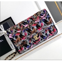 Luxury Discount Chanel Sequins Classic 11.12 Flap Handbag A01112 Multicolor 2025