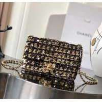 Reasonable Price Chanel Sequins Flap Handbag AS4561 Gold-Tone/Black 2025