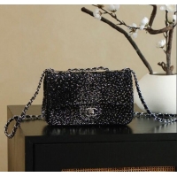 Well Crafted Chanel Strass Mini Classic Flap Bag CH100903 Black 2025