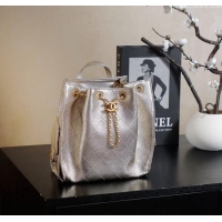 Shop Discount Chanel Grained Calfskin 25 Medium Backpack Bag AS5600 Champagne Gold 2025
