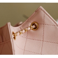 Trendy Design Chanel Grained Calfskin 25 Medium Backpack Bag AS5600 Light Pink 2025