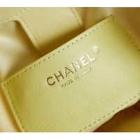 Best Product Chanel Grained Calfskin 25 Medium Backpack Bag AS5600 Lemon Yellow 2025