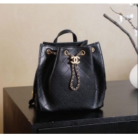 New Fashion Chanel Grained Calfskin 25 Medium Backpack Bag AS5600 Black 2025