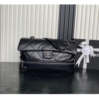 Discount Price Chanel Quilted Calfskin Leather Vintage Airport Flap Bag A9902 Black 2025