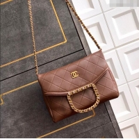 Inexpensive Chanel Quilted Leather Medium Flap Handbag CH101001 Dark Brown 2025