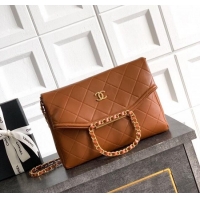 Buy Classic Chanel Quilted Leather Medium Flap Handbag CH101001 Caramel Brown 2025