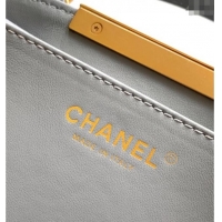 Low Price Chanel Quilted Suede Medium Flap Handbag CH101001 Grey 2025