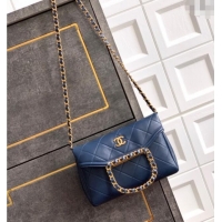 New Design Chanel Quilted Leather Small Flap Handbag CH101001 Midnight Blue 2025