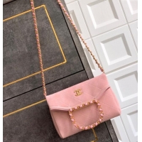 Buy Classic Chanel Quilted Suede Small Flap Handbag CH101001 Pink 2025