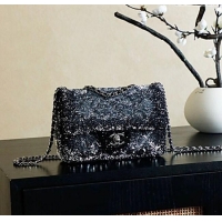 Market Sells Chanel Quilted Gradient Sequins Flap Bag AS4561 Silver/Black 2025