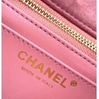 Inexpensive Chanel Velvet Mini Flap Bag with Strass Ball AS1787 Light Pink 2025