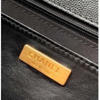 Inexpensive Chanel Grained Shiny Calfskin Flap Bag with Top Handle AS3653 Black 2025