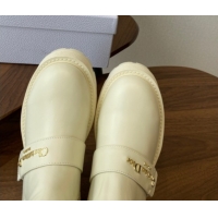 Best Grade Dior D-Quest Ankle Boots in Calfskin Leather White 0822056
